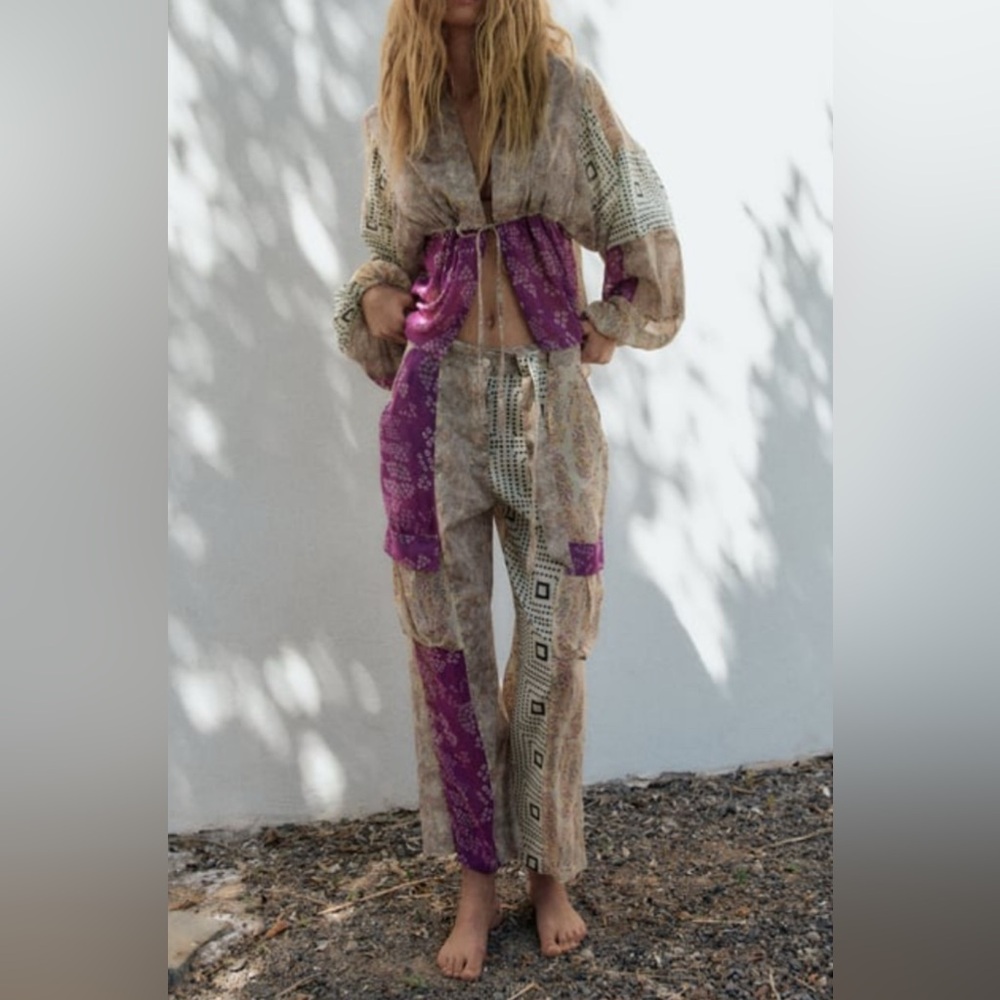 Zara Multicolored Patchwork Women’s Pants